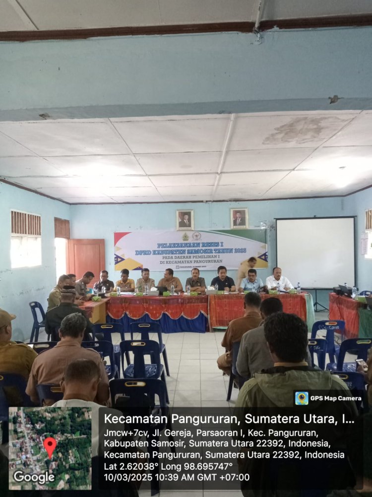 Pelaksanaan RESES I DPRD Kabupaten Samosir Tahun 2025 pada Daerah Pemilihan I Kecamatan Pangururan